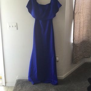 Form fitting off the shoulder dress